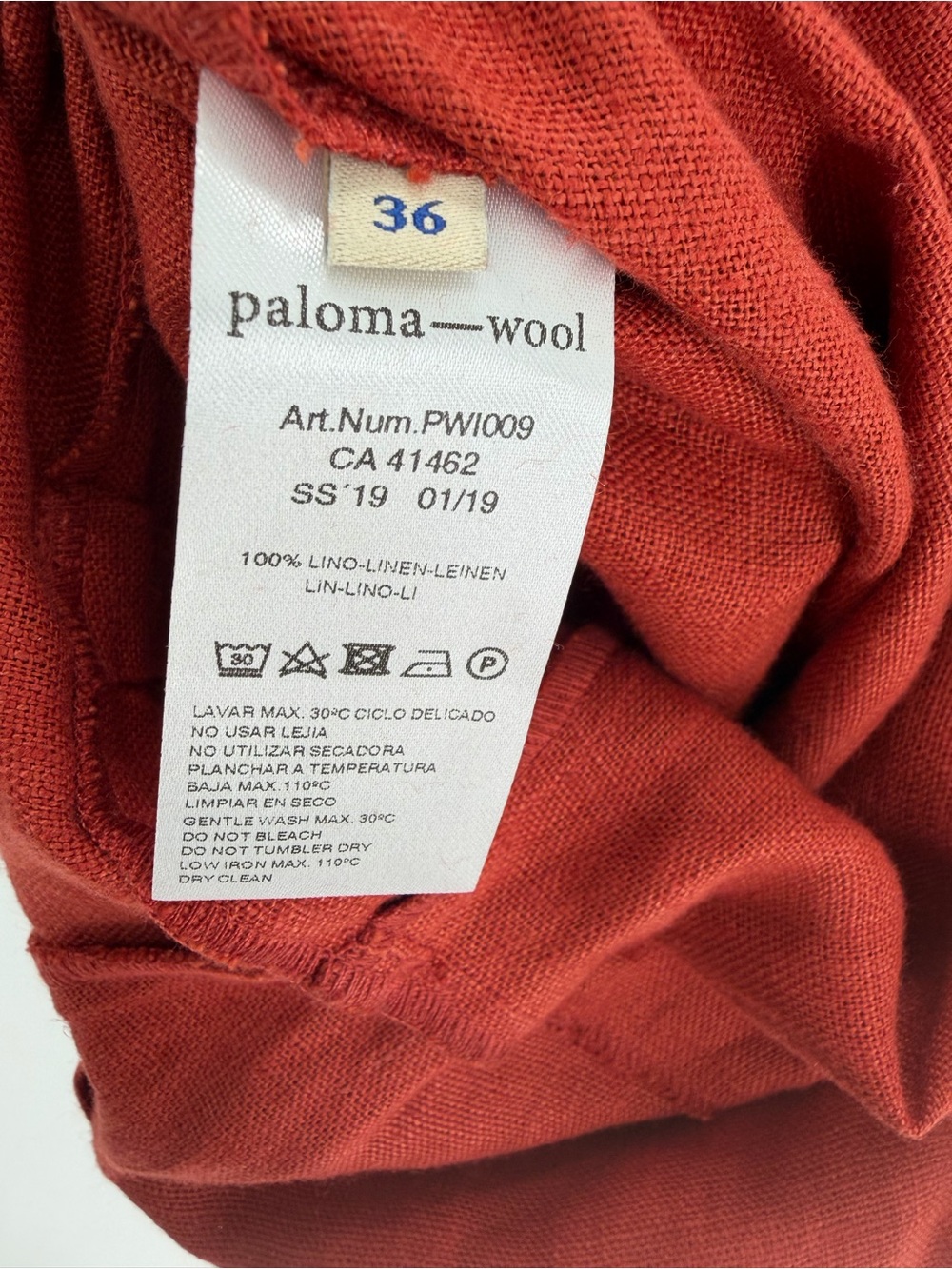 Paloma Wool Museo Midi Dress In Brick - Picture 7 of 8